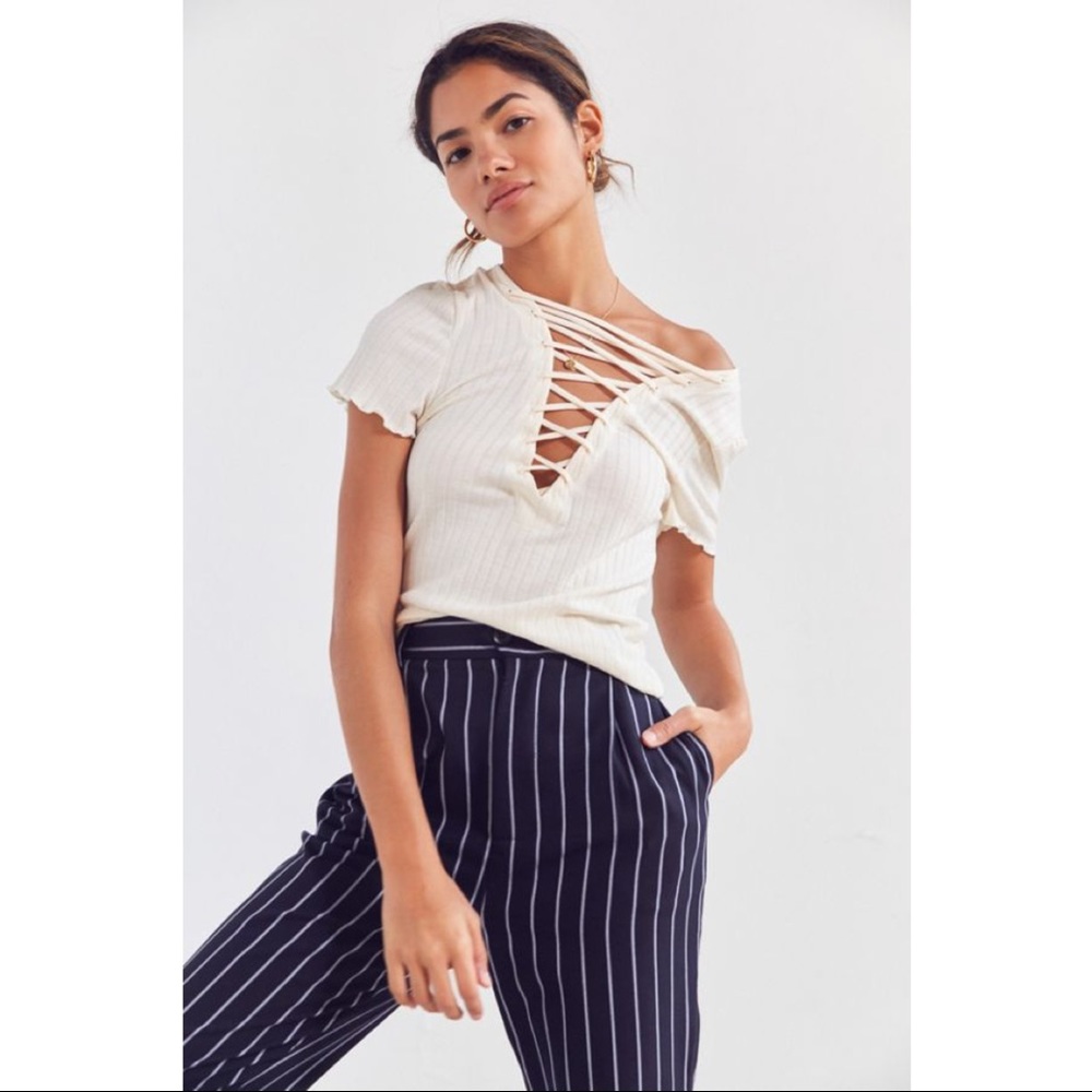 NWOT Urban Outfitters Lace Up Top